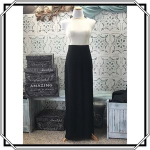 Express Long formal Dress Ivory/Black